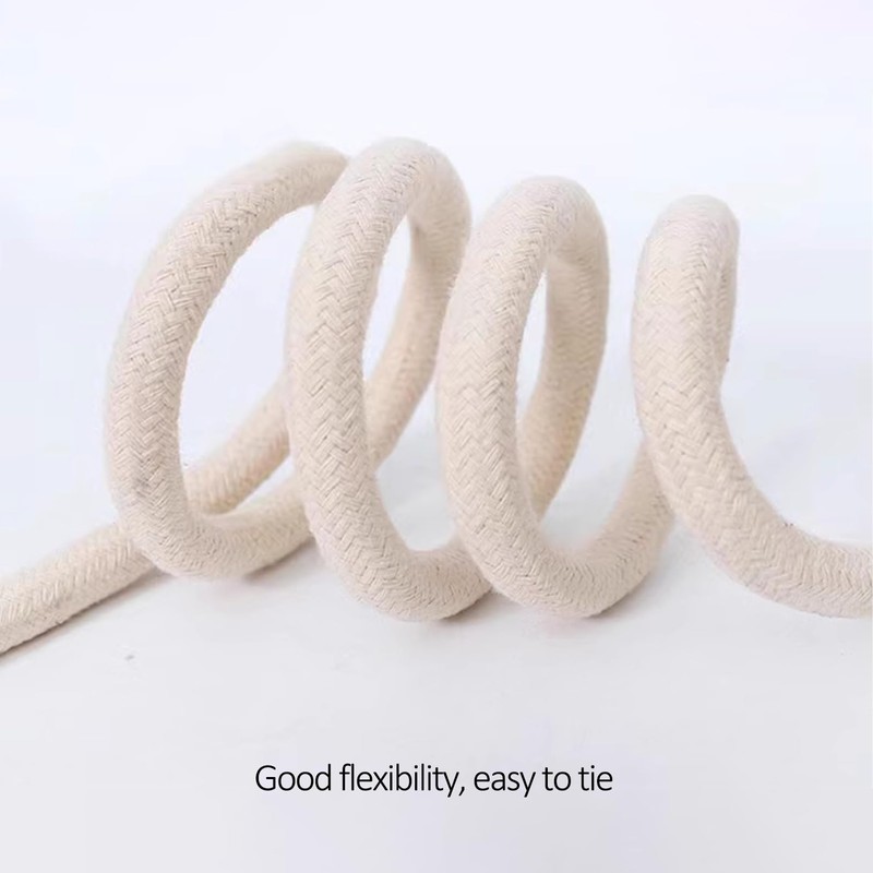 Aoneky Braided Cotton Rope (1/2 inch x 100 ft)