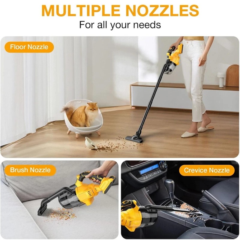 5 in 1 Cordless Vacuum Cleaner with 20V Battery Handheld