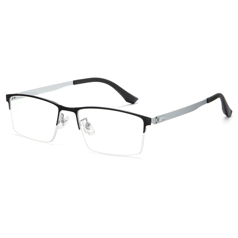 Cyxus Titanium Frame Glasses for Men Semi Rim Eyewear Square