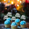 24 piezas de adornos para cupcakes de copo de nieve