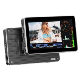 VILTROX DC-L1 7" Camera Field Monitor Touchscreen with 1280x800 IPS HDMI Loop in/Out 3D LUTs Waveform Video Peaking Focus DSLR Video Assist, NP-F550 Battery & Sunshade Hood