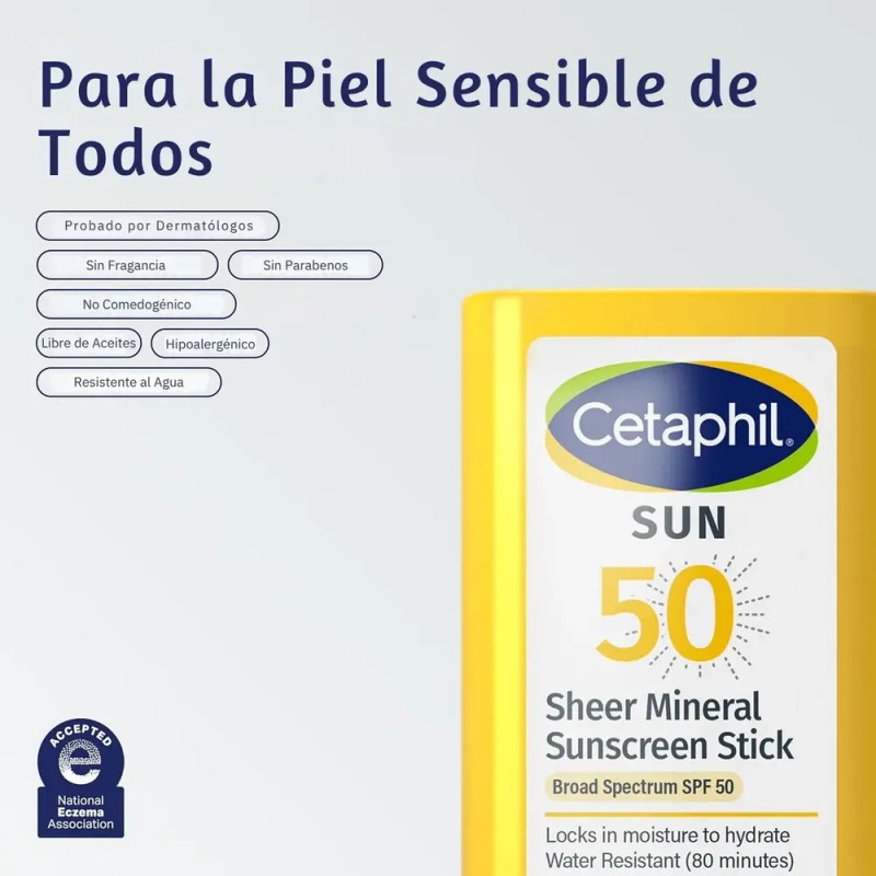 Cetaphil Stick Solar Mineral SPF 50 Facial 14g Alta Proteccion