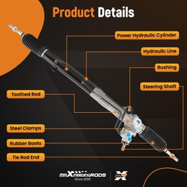 maXpeedingrods Hydraulic Power Steering Rack and Pinion for Toyota Sequoia 2001-007, Tundra 2000-2006, Replace 26-1618, 80-00806AN, 244-0097, 442500C010