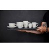 BITZ Stoneware Coffee Cup with Saucer 24cl Height 6cm Black/Green