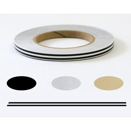 Universal TFX 00033061 - Auto Customizing Dual Pinstripe - 3/16" x 50' (1/16" Stripe, Gap, 1/16" Stripe) - 061-Black