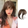 XFSRG Clip-In Ponytail Real Hair Clip-In Bangs with Temples Top