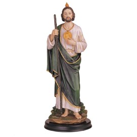 ICE ARMOR 12" H Saint Jude Statue Holy Figurine Religious Decoration Office Desk/Home/Living Room/Table Decor, Perfect House Warming Gifts for New Home