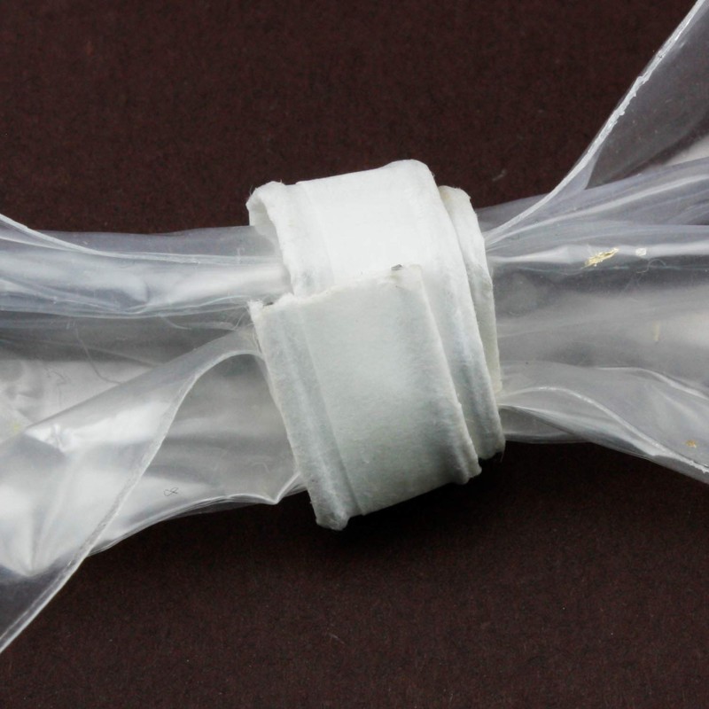 White & Gold Sealing Clips, Fasteners - Ideal For Cellophane