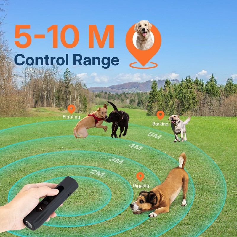 Mcbazel Anti-Bark Ultrasonic Device, Anti Bell Device Dogs 30 Feet