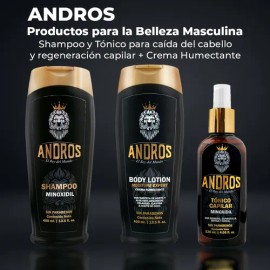 Andros Body Lotion Crema hidratante corporal para hombres 400ml con Karité y Aloe Vera orgánicos