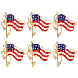 American Flag Napkin Rings Set of 6, 4th of July Napkin Ring Holder Patriotic Napkin Rings Blue Red Star Napkin Buckle for Independence Day, Dinning Table Parties Decoration (Flag-6pc)