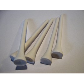 Premium Golf Tees – 70 mm (2 3/4 Inch) – 3 x 250 Pieces (= 750 Pieces) – 100% Bamboo – Colour: White