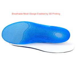 Comfort Feet Insoles Arch Supports Orthotics Inserts Relieve Foot Pain by WICHMA 3D Printed 15mm Medium Firm Arch One Pair Unisex (Men 11 / Women 12.5, Blue)
