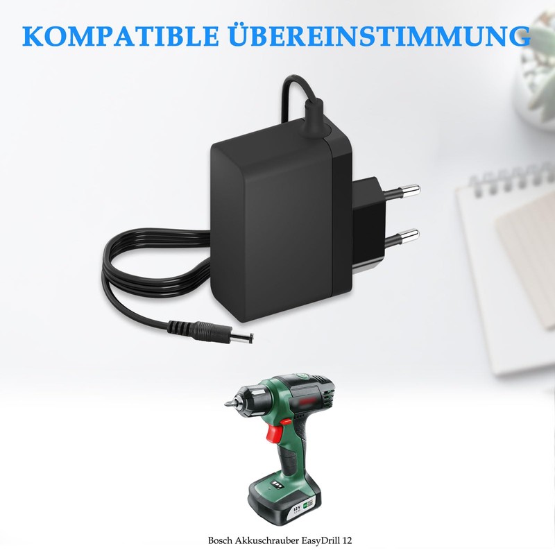 Charger for Bosch EasyDrill 12 Cordless Screwdriver, Replace the Original