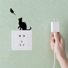 4pack Cartoon Switch Sticker Water Resistant, PVC Switch Socket Decorations