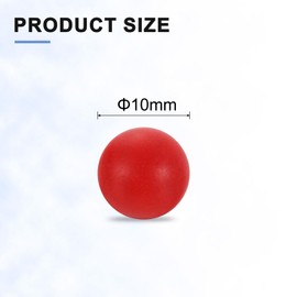 sourcing map 100pcs PP Plastic Bearing Balls 10mm Solid Plastic Balls, Precision Bearing Ball, Red
