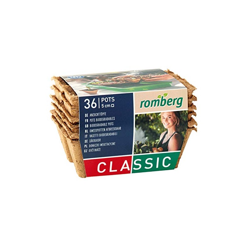 Romberg Classic Square Cultivation Pots 5 x 5 cm (Pack