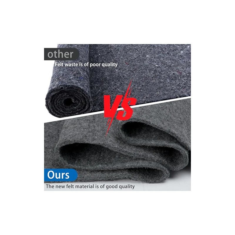 1 Pack Felt Multi-Purpose Insulation Blanket-8Ft x 1.3Ft x 0.2In