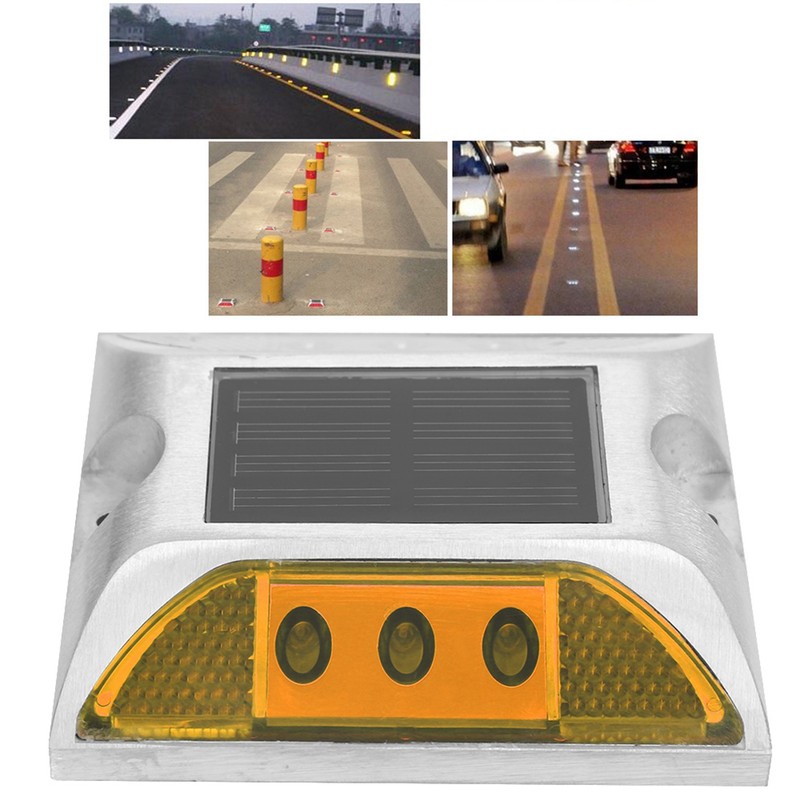 LED Solar Power Ground Marker Lights Waterproof Outdoor Driveway Road