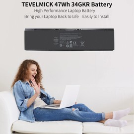 Tevelmick E7440 E7450 3RNFD 34GKR 47Wh Battery for Dell Latitude 14 7000 E7440 E7450 E7420 7440 7450 E225846, PFXCR 0G95J5 F38HT V8XN3 909H5 G95J5 0909H5 T19VW 5K1GW G0G2M 451-BBFT 451-BBFV 451-BBFY