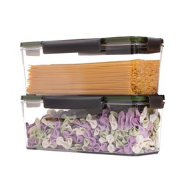 Santiccipa Airtight Kitchen Storage Set Containers for Cereal Pasta Flour Baking Supplies and More with Secure Lids - Ideal for Pantry Organization 2pack