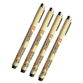 Sakura Pigma Micron Brush Black Pen Pack Of 4 (Brush) Office Product