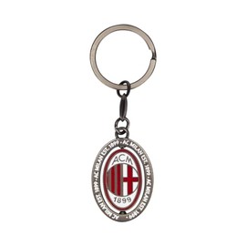 A.C. Milan Portachiavi con Doppio Lato, Logo Ufficiale, Idea Regalo, Prodotto Ufficiale