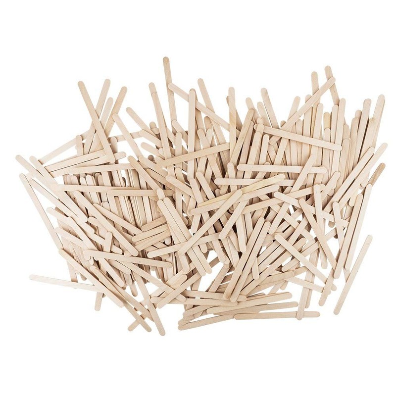 Wooden Sticks, Spatulas, Ice Sticks, 14 cm Long, 1 cm