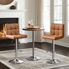 Yaheetech Bar Stools Set of 2, PU Leather Swivel Barstools,
