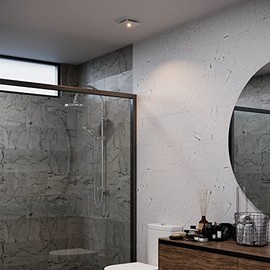 ILLUX Extractor de Aire silencioso, antirretorno, Elimina olores, Vapor y Humedad, para baño, Cocina, 4 Pulgadas con luz LED 6 W (Luz Cálida 2700K)