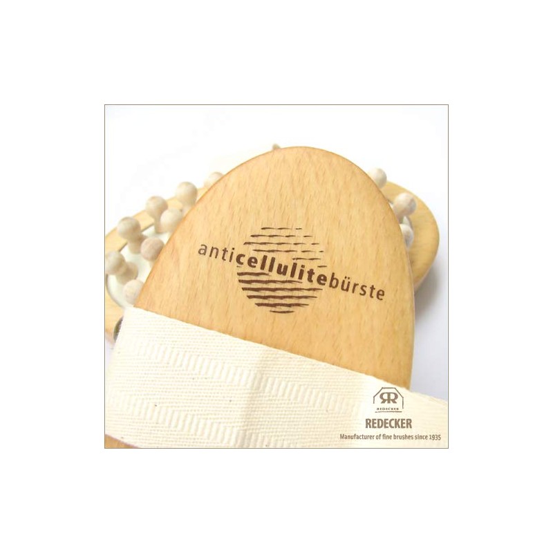 Redecker Cellulite Brush (Wood Pin Type), Genuine Product