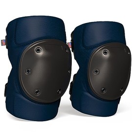 Paclord PRO Tactical Style Multi-Level Protection Knee Pads, Small Size, Navy Blue, 1 Pair - Hard Cap & Adjustable Grip for Free Movement - All Day Comfort, Made in USA
