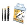 Multi Construction Drill Bit Set, 5 Piece Multi Material Drill Bits Ã 5,6,7,8,10 mm Ultimate Professional Hex-9 Rotary and Impact Multi Purpose Drills Set for Block Brick Soft Tile Wood Plastic Metal