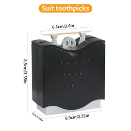 Pack of 2 toothpick dispensers, toothpick dispenser, toothpick dispenser, toothpick holder, suitable for toothpicks of length 6.5 cm, ideal for family celebrations and restaurants