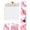 Nail Set De 15 Pinceles Para Mano Alzada + 5