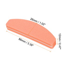 HARFINGTON 10pcs Mini Nail Buffers, 100/180 Grit Nail Sanding Blocks, Bulk Nail Buffing Polishing Blocks Professional Nail Polisher Set for Acrylic and Natural Nails, Orange