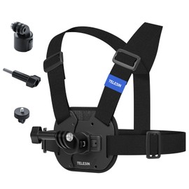Chest Strap Mount, Action Cam Chest Strap for GoPro Chest Mount Hero 12,11,10,9,8,7,6,5,4, Hero Session, DJI Osmo Action Cameras
