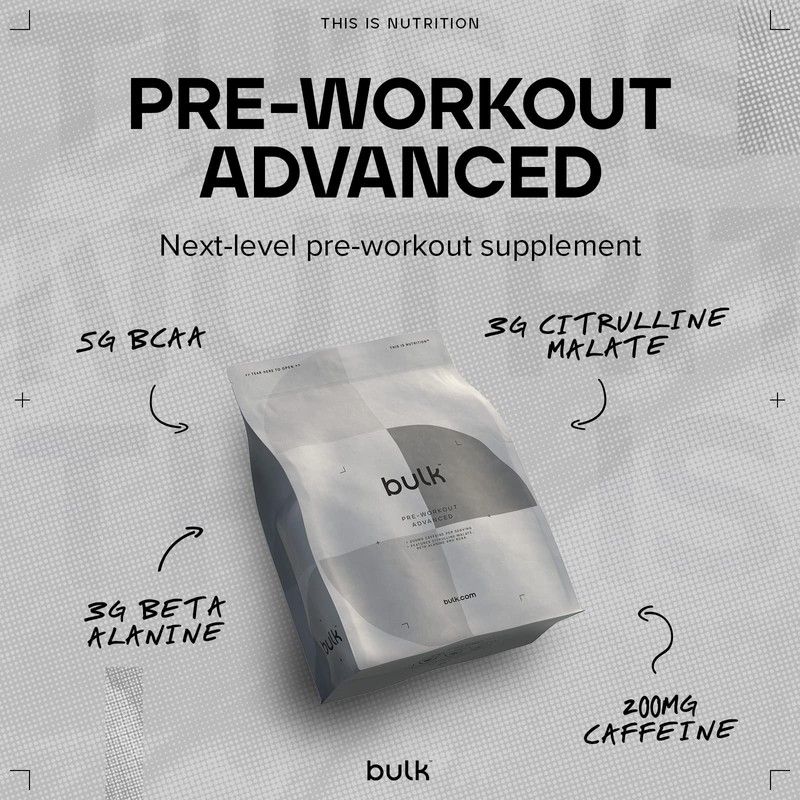 Bulk Pre Workout Advanced, Tropical, 500 g, Packaging May Vary