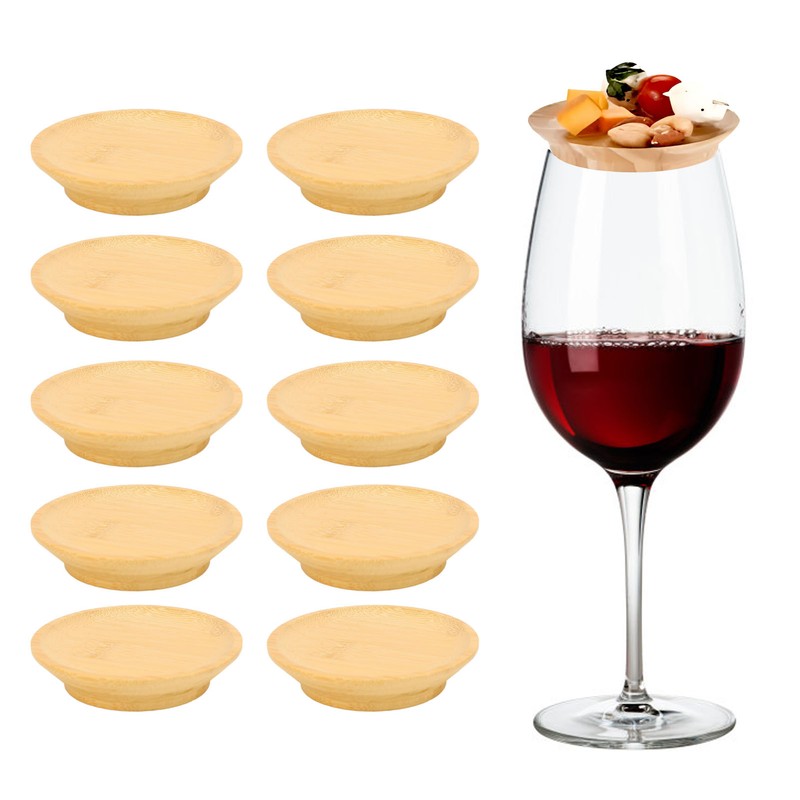 10PCS Wine Glass Topper Bambusoideae Wine Glass Charcuterie Board Drink
