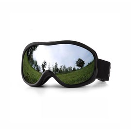 Ski Goggles Over Glasses -Snow Snowboard Motorcycle Protective Combat Goggles for Men&Women 100% UV Protection&Anti-Fog (BLACK)