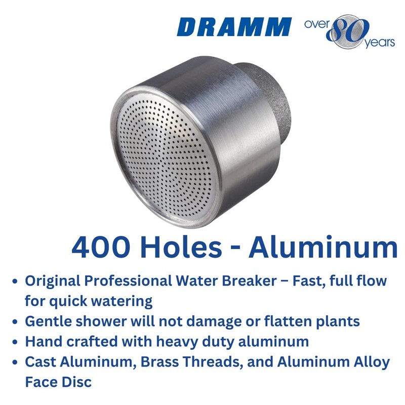 Dramm 12342 400DC Nozzle, Metallic Aluminum, Twin