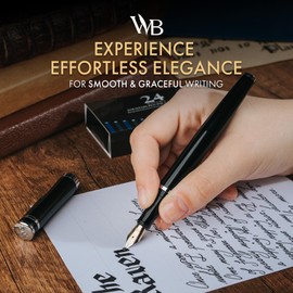 Wordsworth & Black Erudite SPARE NIB - Bent Nib (Chrome Trim) - 1pc paper box packaging