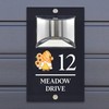 Custom Signs Solar Illuminated Modern Anthracite House Number Sign 24cm