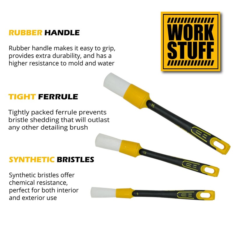 Work Stuff Detailing Brush - Rubber Albino (30 mm)
