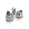 Cate & Chloe Lindsey Heart Stud Earrings, 18k White Gold