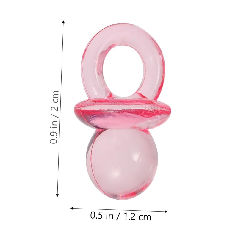 LIFKOME 100Pcs Acrylic Mini Pacifiers for Shower Decorations Shower Favors