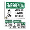 Eye Wash Station Spanish OSHA Emergency Vinyl Decal Label 24