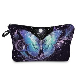 Livel lhood Butterfly Makeup Bag Cute Small Makeup Organizer Bag Travel Toiletry Zipper Pouch Birthday Christmas Gift for Butterfly Lovers Butterfly Cosmetic Bag for Women BFF