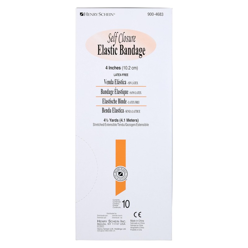 Self-Closure Elastic Bandage, 4" x 4.5 Yards, Tan, Non-Sterile, Box