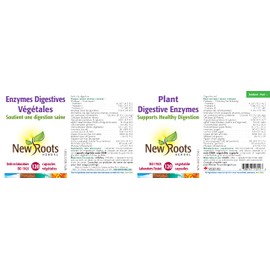 New Roots Herbal - Plant Digestive Enzymes - 120 Capsules - Plant Based Digestive Enzymes for Men and Women - Inflammation Support Supplement - Plant Enzymes for Digestion - Immune System Support